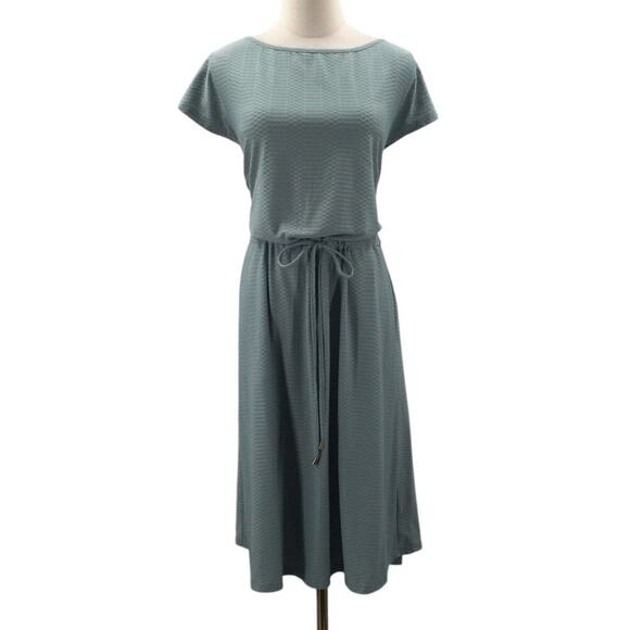 BLOOMCHIC 22-24 3X Plus Sage Green Textured Waist Tie Knit Midi Dress NWT B159 - Picture 3 of 12